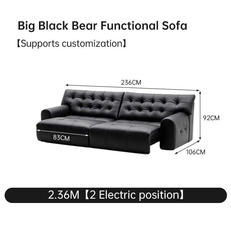 Big Black Bear Functional Sofa