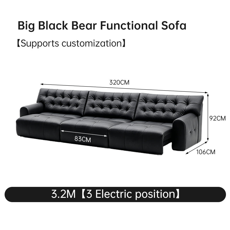 Big Black Bear Functional Sofa