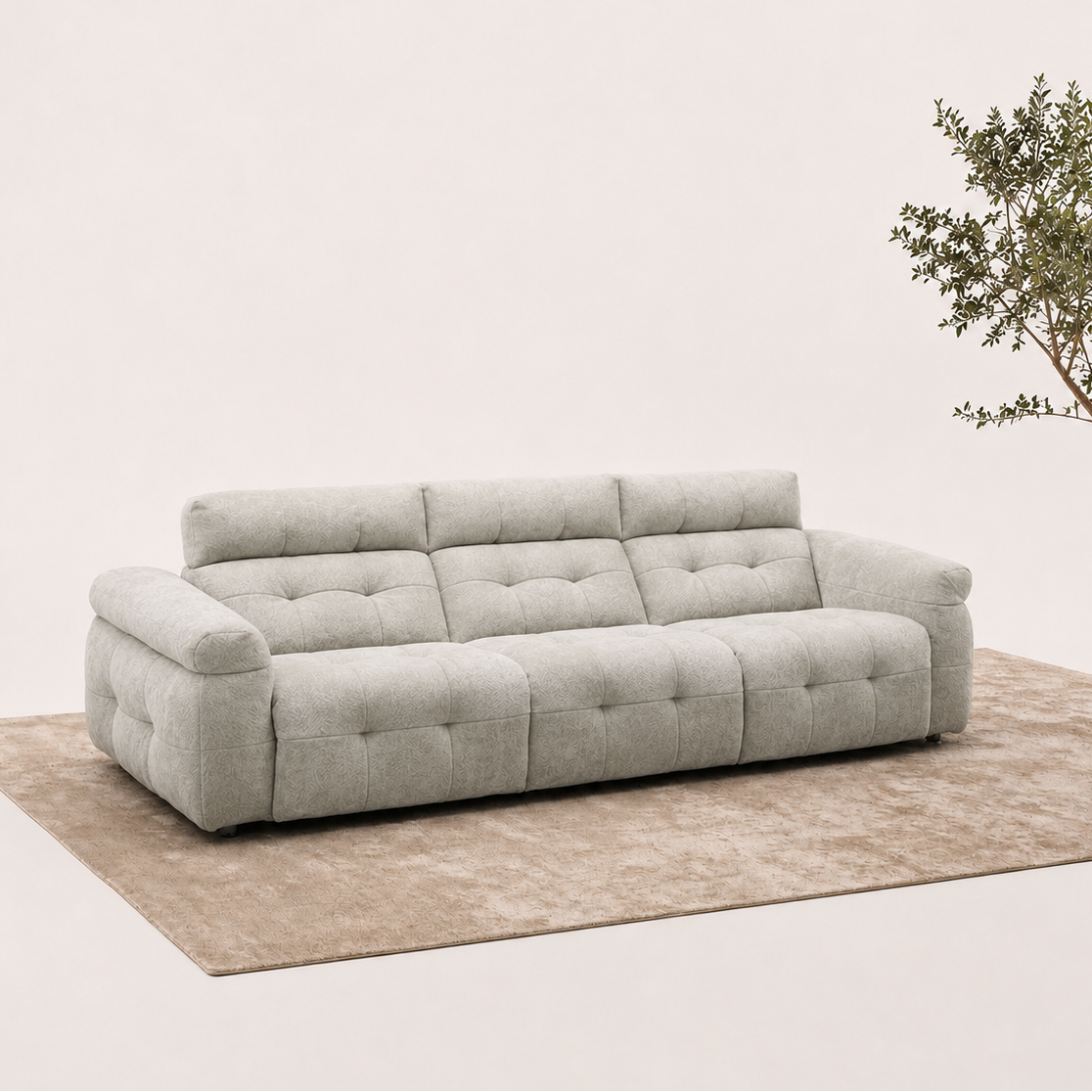 Cotton candy functional sofa