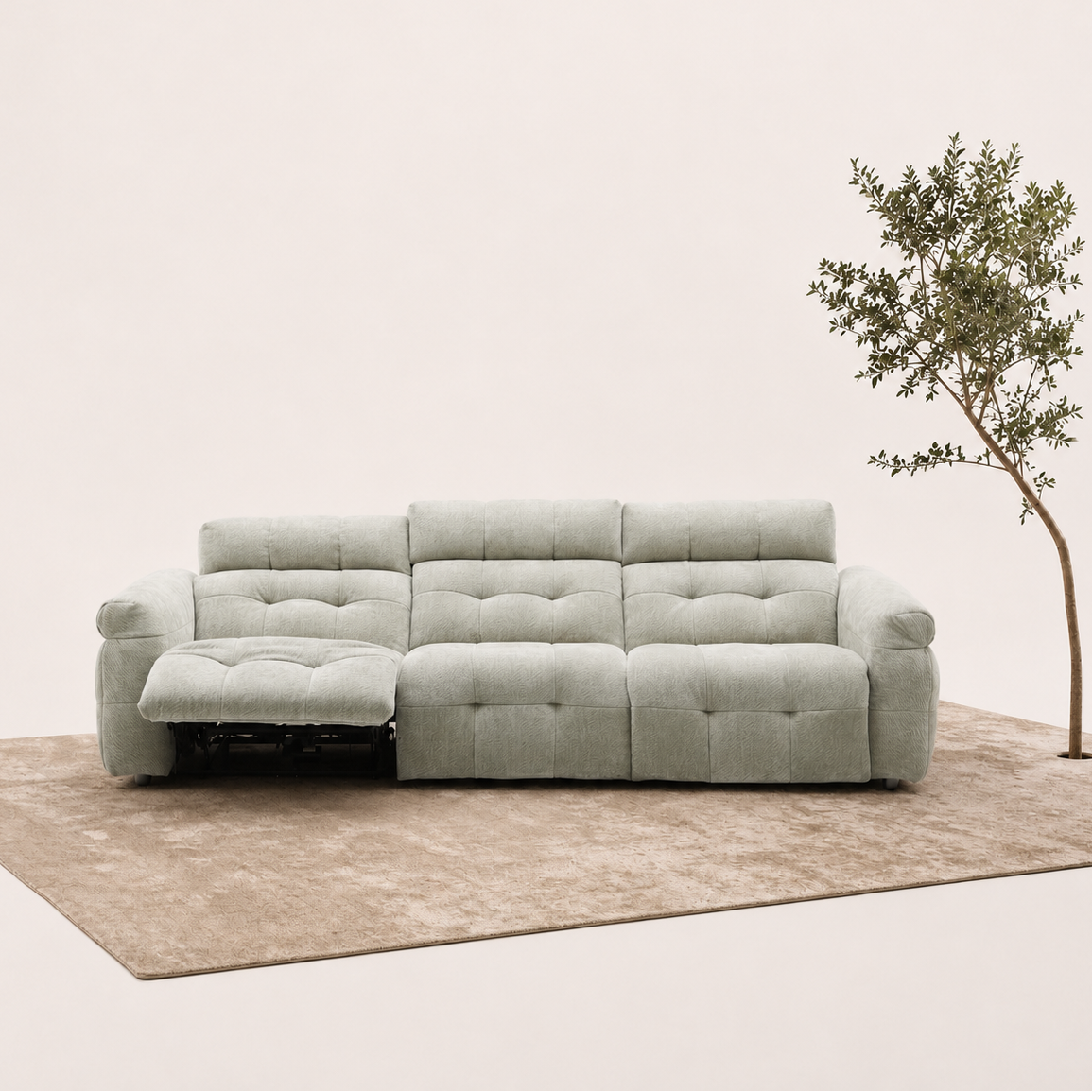 Cotton candy functional sofa